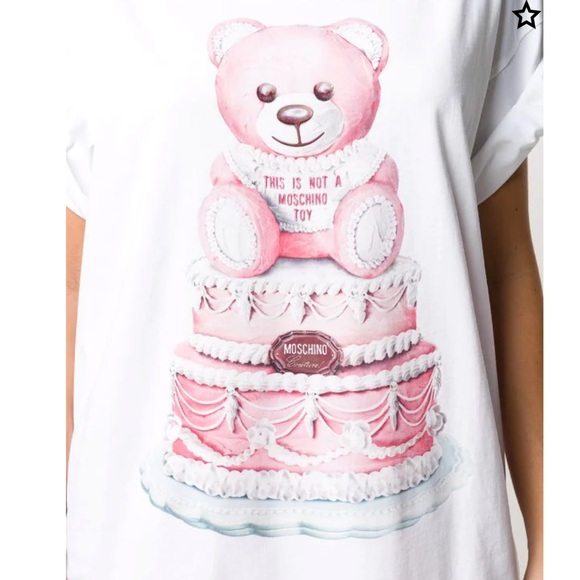Authentic Moschino Teddy Bear Print Oversized T-Shirt - Picture 5 of 13